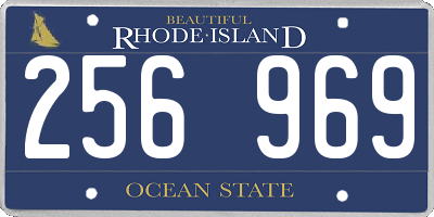 RI license plate 256969