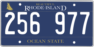 RI license plate 256977