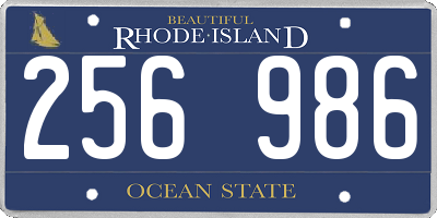 RI license plate 256986