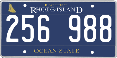 RI license plate 256988