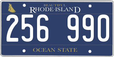 RI license plate 256990
