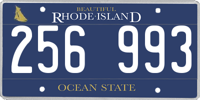 RI license plate 256993