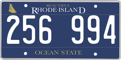 RI license plate 256994