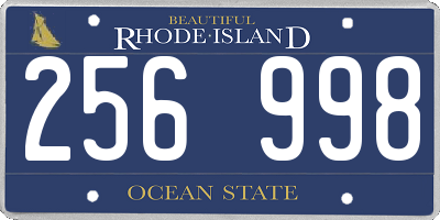 RI license plate 256998