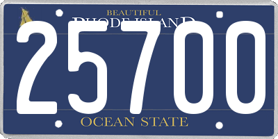 RI license plate 25700