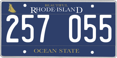 RI license plate 257055