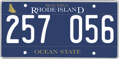 RI license plate 257056