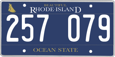 RI license plate 257079