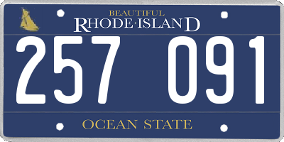 RI license plate 257091