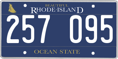 RI license plate 257095