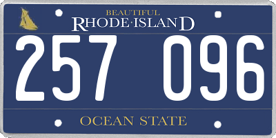 RI license plate 257096