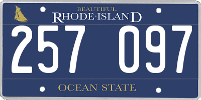 RI license plate 257097
