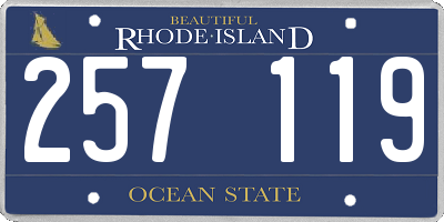 RI license plate 257119