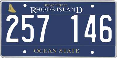 RI license plate 257146