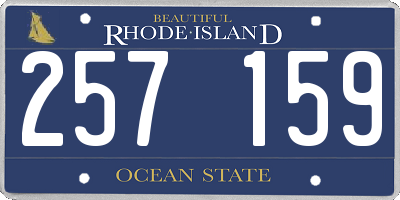 RI license plate 257159