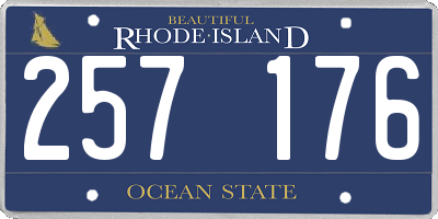 RI license plate 257176