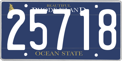 RI license plate 25718