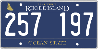 RI license plate 257197