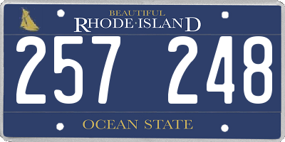 RI license plate 257248
