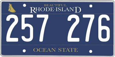 RI license plate 257276
