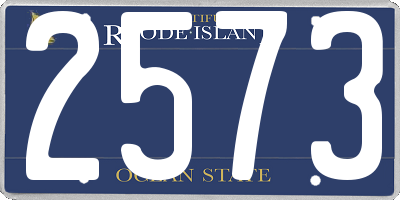 RI license plate 2573