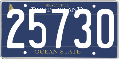 RI license plate 25730
