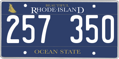 RI license plate 257350