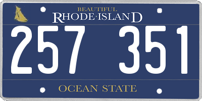 RI license plate 257351