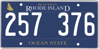 RI license plate 257376