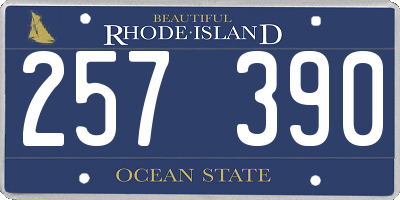RI license plate 257390