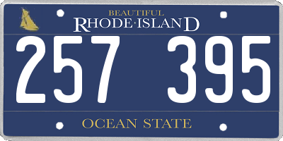 RI license plate 257395