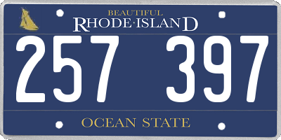 RI license plate 257397