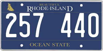 RI license plate 257440