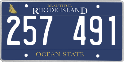 RI license plate 257491