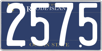 RI license plate 2575