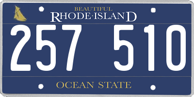 RI license plate 257510