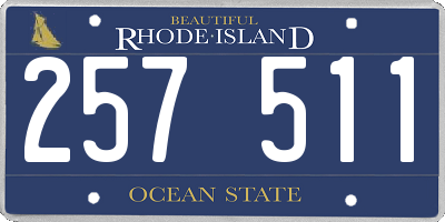 RI license plate 257511