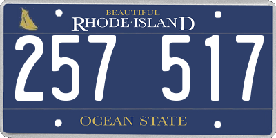 RI license plate 257517