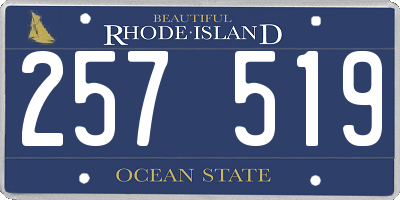 RI license plate 257519