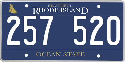 RI license plate 257520