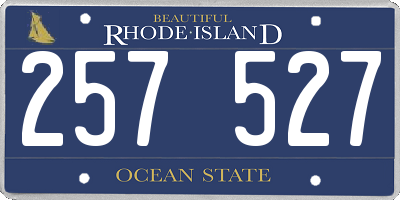 RI license plate 257527