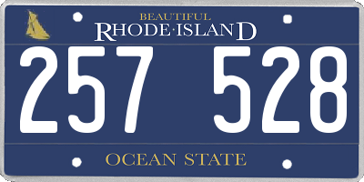 RI license plate 257528