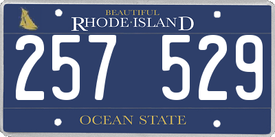 RI license plate 257529