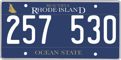 RI license plate 257530