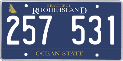 RI license plate 257531