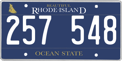 RI license plate 257548