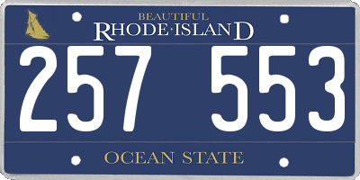 RI license plate 257553