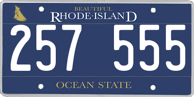 RI license plate 257555
