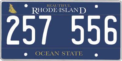RI license plate 257556