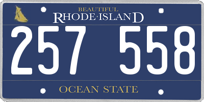 RI license plate 257558